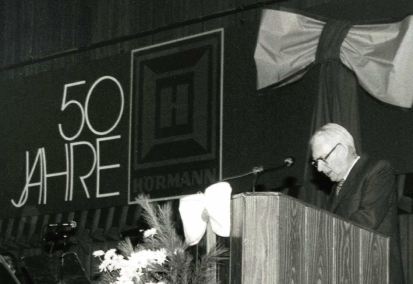 Hermann Hörmann 出席公司50周年庆典